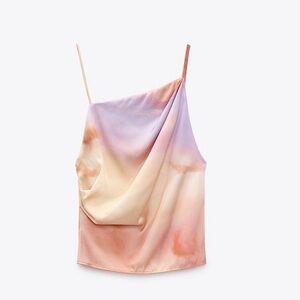 Zara SATIN EFFECT TANK TOP S